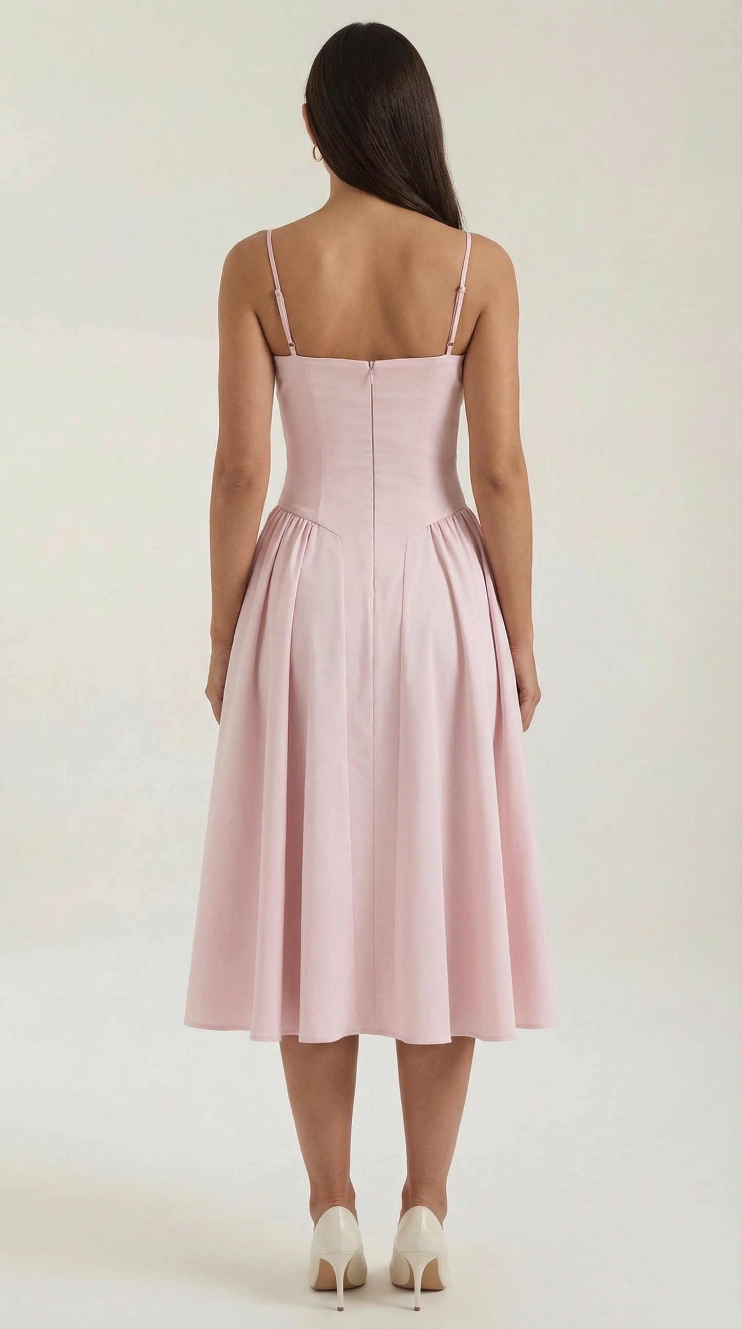 Corset Midi Dress in Elegant Fabric - Perfect for Formal Events and Special Occasions